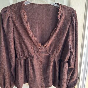 Elegant Brown Women's Top
